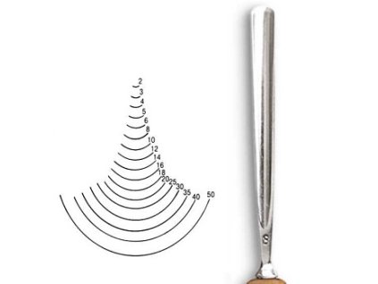 Dláto Stubai tvaru U 5508 – šířka 2mm (Barva šířka 2mm)