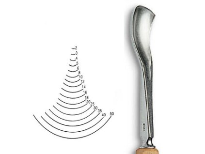 Dláto Stubai na lžíce velké 5528 – šířka 3mm (Barva šířka 3mm)