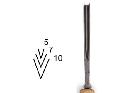 Dláto Stubai ostré V 5547 – šířka 4mm (Barva šířka 4mm)