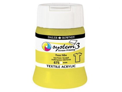 Sítotisková barva na textil System3 – vyberte variantu (Barva Process Yellow)