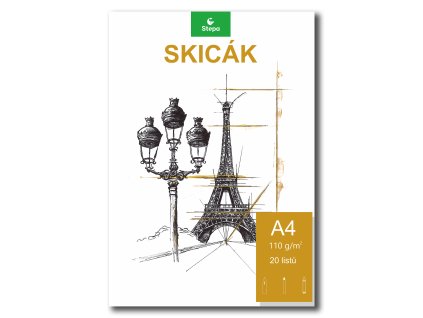 138203 skicak bily a4 110g 20 listu