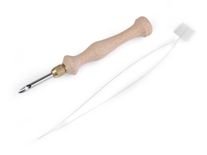Dutá jehla šroubovací / vyšívací pero AIRO Ø5 mm pro silnější příze (Balení 1 sada, Varianta přírodní sv.)