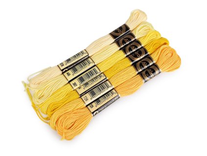 Příze vyšívací typ mouline AIRO sada odstínů 6 ks/8 m (Balení 6 ks, Varianta 1 bílá)