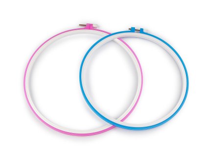 Vyšívací kruh plastový (Balení 1 ks, Varianta 1 (Ø23,2 cm) modrá)