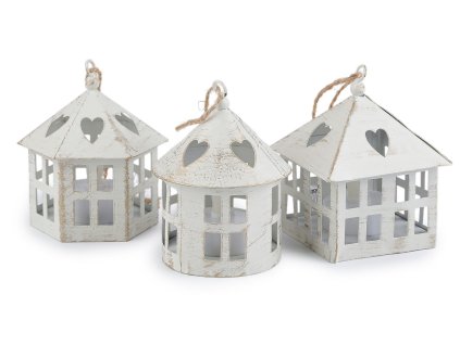 Kovová lucerna svítící k zavěšení (Balení 1 ks, Varianta 1 bílá)