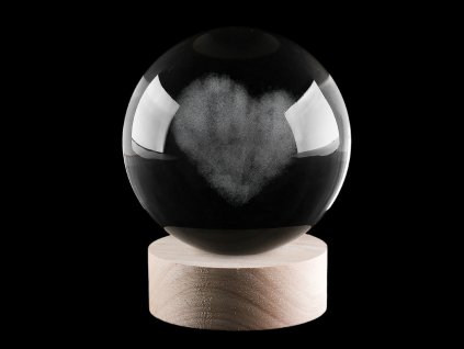 LED svítící skleněná koule Ø10 cm (Balení 1 ks, Varianta 1 transparent svatí)