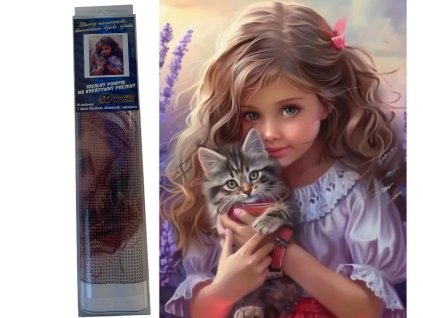 34419 diamantova malovani divka s koc kou