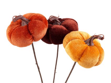 Zápich sametová dýně (Balení 1 ks, Varianta 1 oranžová)