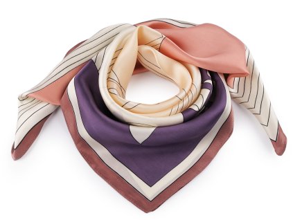 Saténový šátek 70x70 cm (Balení 1 ks, Varianta 30 starorůžová sv.)