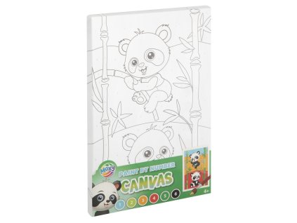 31146 malovani na platno barvy a stetec panda 30x20 cm
