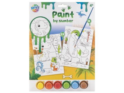 31164 1 malovani podle cisel a4 dinosaurus 2 obrazky