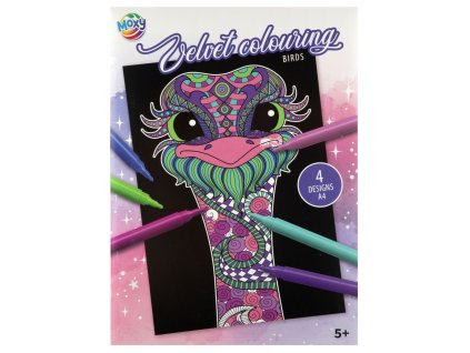 31908 1 sametove omalovanky 4xa4 ptaci