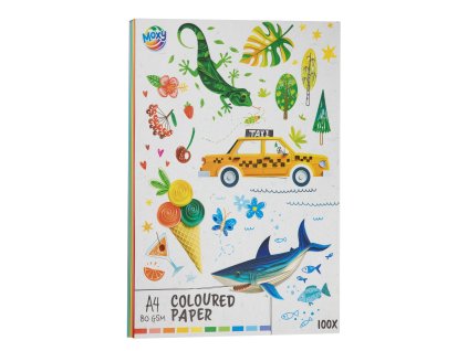 33456 1 barevny papir a4 80 gsm 100 listu