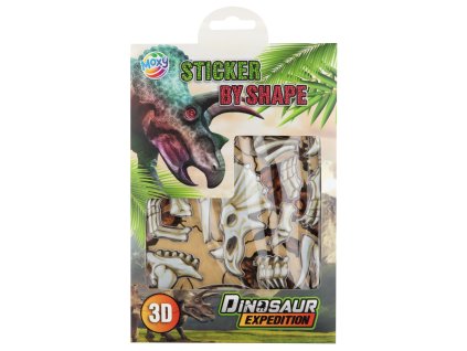 34692 2 3d samolepky podle tvaru triceratops