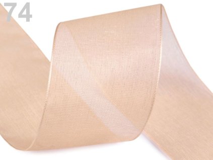 Monofilová stuha šíře 40mm - béžová (14m)