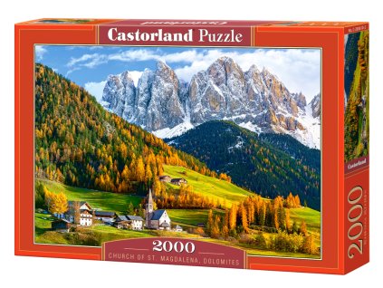 20802 2 puzzle castorland 2000 dilku kostel svate magdaleny dolomity