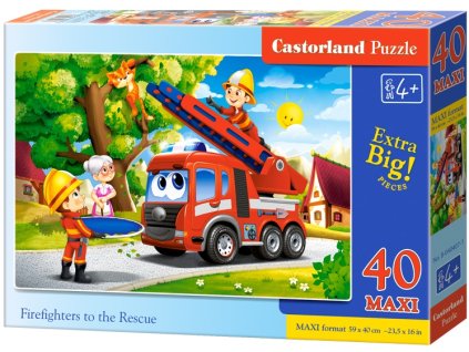 28685 1 puzzle castorland maxi 40 dilku hasici pri zachrane kocky
