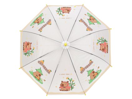 Dětský vystřelovací deštník kapybara (Balení 1 ks, Varianta 1 žlutá)