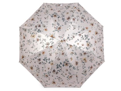 Dámský vystřelovací deštník květy (Balení 1 ks, Varianta 1 šedá nejsvětlější)