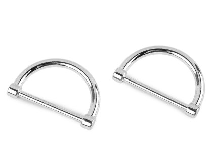 Polokroužek na textil a doplňky šíře 30 mm plochý (Balení 2 ks, Varianta 1 nikl)