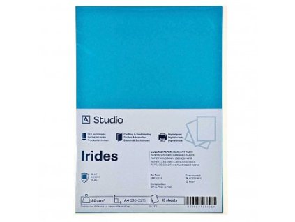 Barevný papír A4 80g Irides – Modrý 10 listů (Barva Modrý 10 listů)