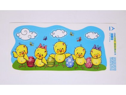 Dekorace okenní Veselá kuřátka / 5731