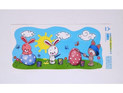 Dekorace okenní Zajíčci malují / 5732