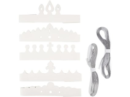 Sada papírových korun k dotvoření – různá balení