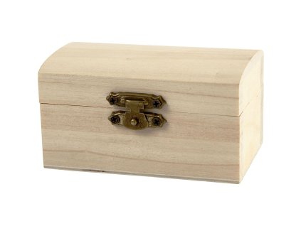 Dřevěná krabička se zaobleným víkem (9x5,2x4,9cm)