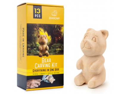 Vyřezávací sada BeaverCraft – Bear (Barva Bear)