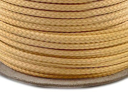 Oděvní šňůra PES Ø4 mm - béžová