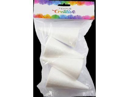 Polystyren kužel 10cm 4ks