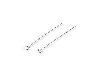 Ketlovací jehly 30 mm (50-1000ks) - stříbro