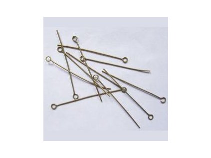 Ketlovací jehly 40 mm (50-1000ks) - staromosaz