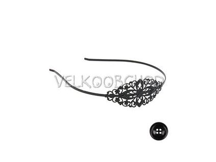 Čelenka s filigránem (ploška 35x78mm) - antracit