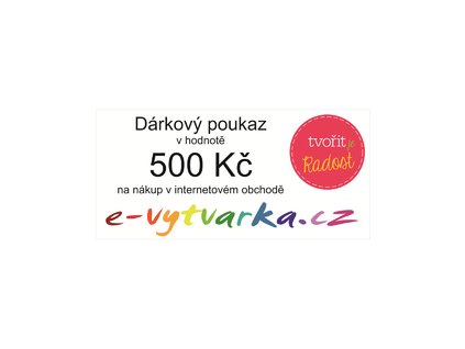 Dárkový poukaz 500 KČ na nákup v e-shopu