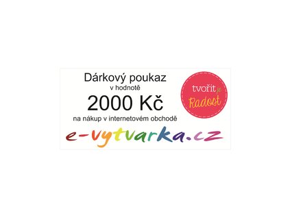 Dárkový poukaz 2000 KČ na nákup v e-shopu