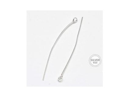 Ketlovací jehla Ag925, 30x3mm (2ks)