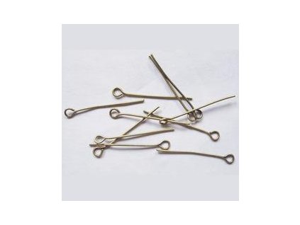 Ketlovací jehly 30 mm (50 - 1000ks) - staromosaz