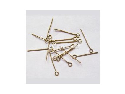 Ketlovací jehly 20 mm (50 - 1000ks) - staromosaz