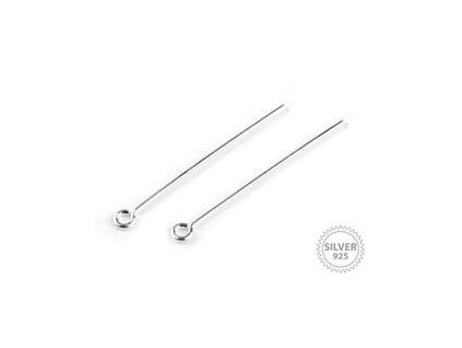 Ketlovací jehla Ag925, 30mm (2ks)
