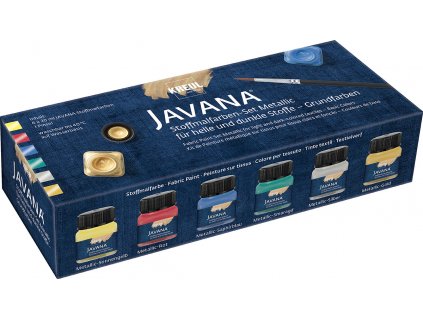 Sada metalických barev na textil JAVANA