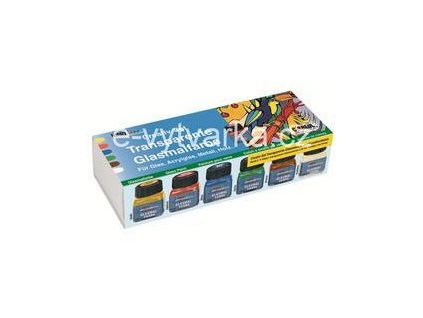 Sada transparentních barev na sklo JAVANA 45600