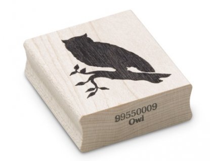 Enkaustické razítko - sova (47x42 mm)