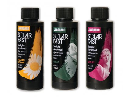 Barva na papír a přírodní tkaniny aktivovaná sluncem SolarFast (118ml) - 15 barev