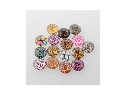 Kabošon sklo 10x4mm (10ks) - animals