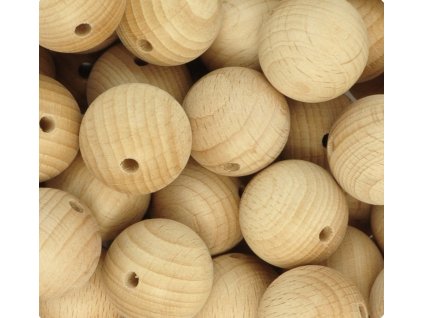 Dřevěné korálky MAXI pr.45mm (1ks) - přírodní
