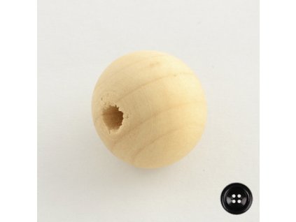Korálky dřevěné, pr.4mm (100ks) - přírodní