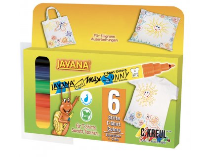 Fix na světlý textil Javana, hrot 1 - 2 mm - sada 6 ks