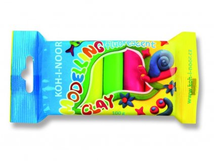 Plastelína - 5 fluorescenčních barev (100g)